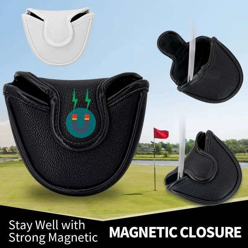 BOGEY KING logo cover, available in white/black, putting golf accessories, magnetic closure, stylish, durable 26Y0330