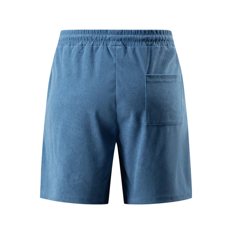 Summer Shorts Fashion Corduroy Shorts Men Casual Stretch Letters Decorative Pant Breathable Beach Vacation Shorts Pants XS-3XL 260330