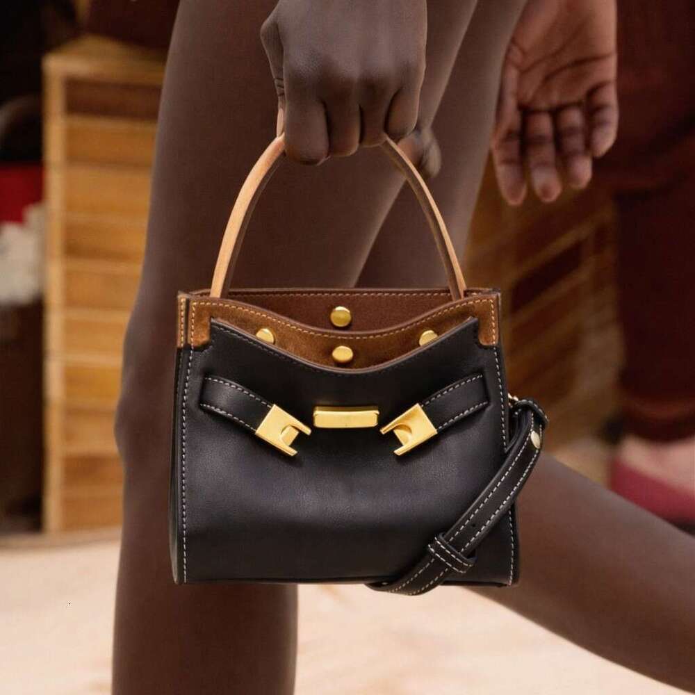 Vintage Color Block Lock Tote New Women S Handbag Textured Commuter Shoulder Crossbody Bag