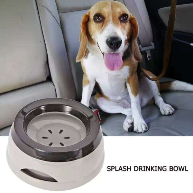 Portable Plastic Dog Bowls No Spill Floating Design Non-Slip Cat Bowl Water Feeder Dry Mouth Support Pet Accessories 26W0330