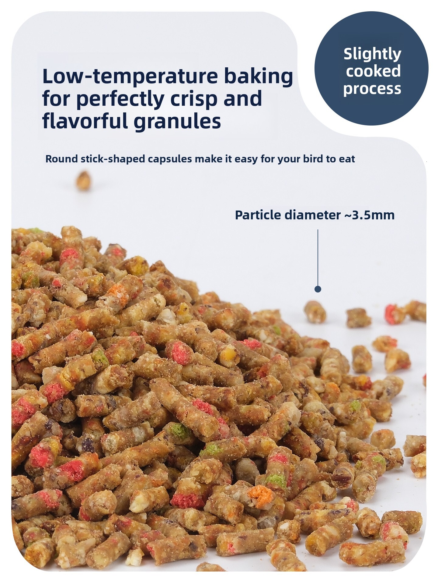 Parrot food, small sun food, monk parrot food, cockatoo food, nutritional granule food
