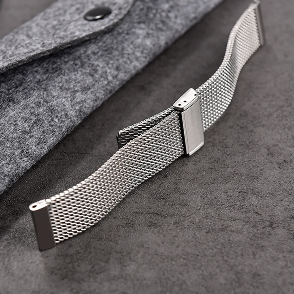 18mm 19mm 20mm 21mm 22mm Quick Release Stainless Steel Mesh Watch Strap Dive Metal Bracelet For Men Women 260318