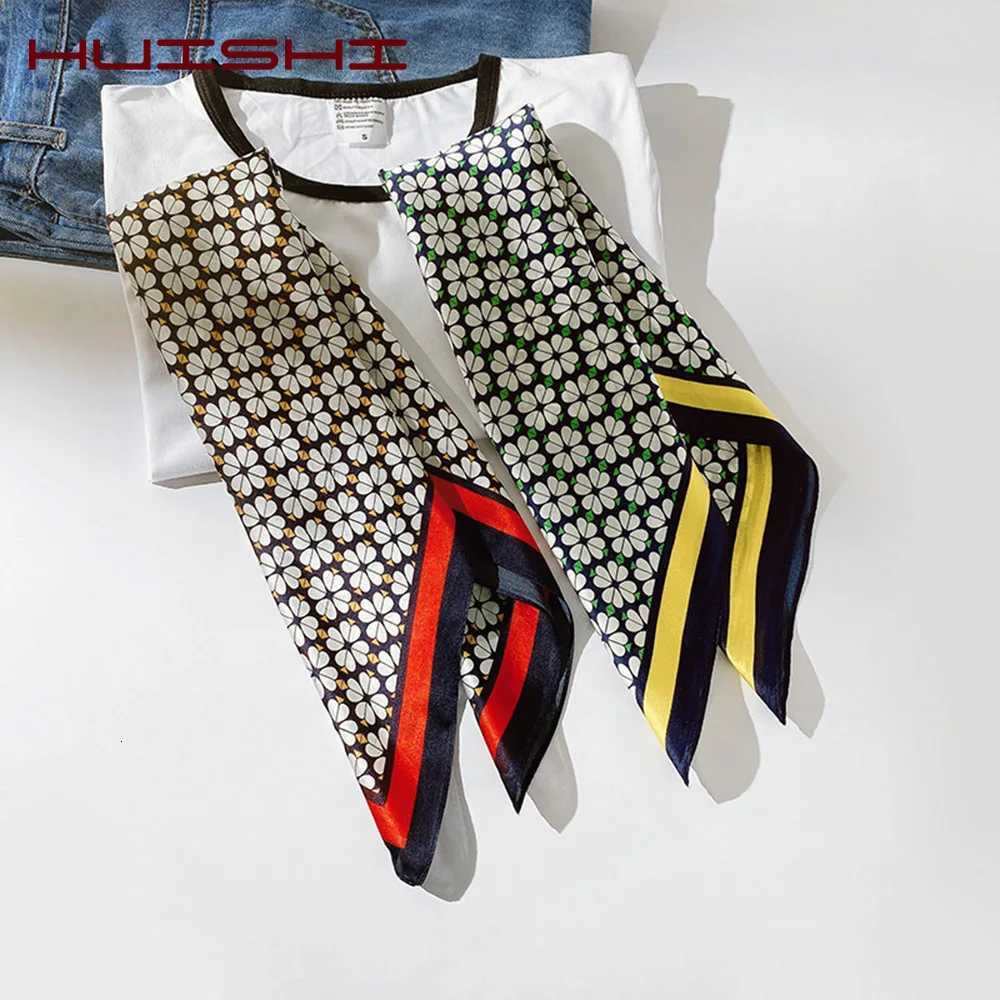 Silk Scarf Wen Luxury Bandana Top Handkerchief For Hair scarf Flower Printed Wens Bag 100 Silk Banda Stole Scarves X260328