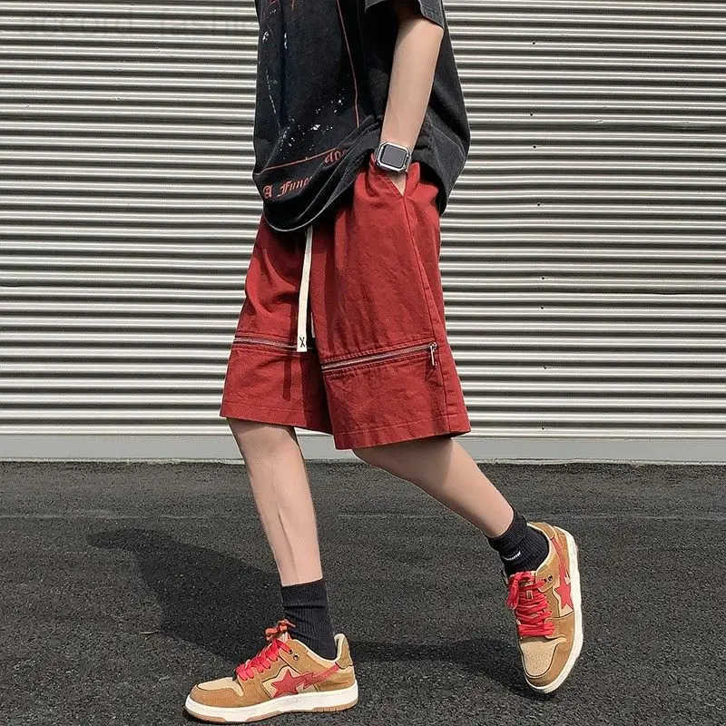 Pi Shuai Shorts Mens Summer Thin Small and Popular Design Loose Fit 5/4 Pants American High Street Vibe Casual Middle Pants H260330