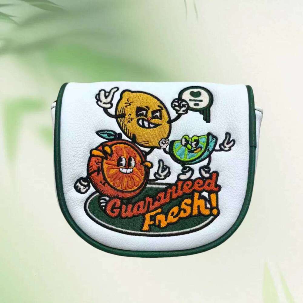Df3 Golf Cartoon Design Putter Pu Material Embroidery Craftsmanship Magnetic Closure High-End Club Cover 26Y0330