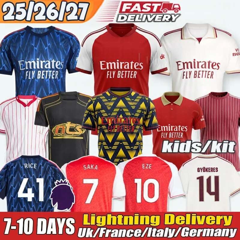 arsenalJersey 25 26 27 Soccer Jerseys Gyokeres Eze declan Rice shirt G.Martinelli Zubimendi Saka arsenal football jerseys Martin odegaard bukayo Eberechi kids kit