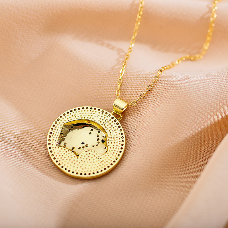 New Designer Necklace for Women Exquisite Cubic Zirconia Leopard Animal Necklace Female Jewelry Gift Panther Gold Plated Necklace Whoelsales Drop Ship