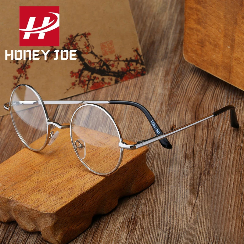 Retro Vintage Gaming Computer Glasses for Women Men Anti Blue Light Metal Frame Clear Lens Round Circle Eyeglasses Eyewear 260317