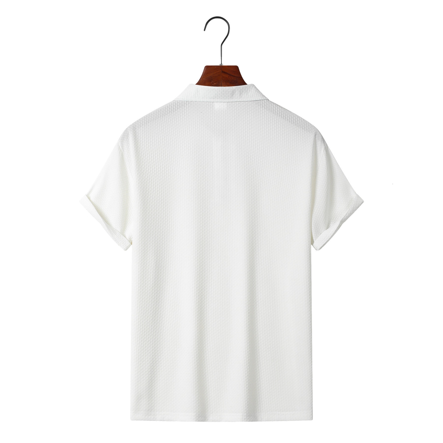 Sleek Design Basic Button-Up Top for Modern Males