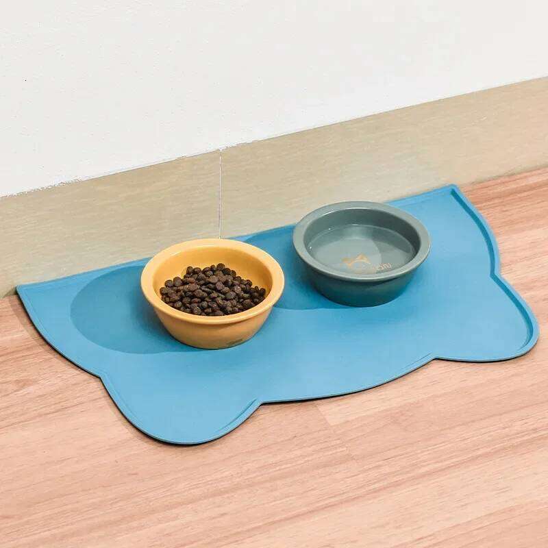 Food Grade Silicone Cat Mat Anti-dirty Easy to Clean Cats Dog Bowl Mats Waterproof and Leak-proof Anti-slip Pad Pet Product