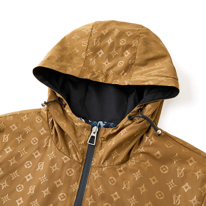2025 Spring And Autumn New Luxury European Style Men's Jacket With Fashionable Hooded Design, Versatile Trendy Coat Asia Size