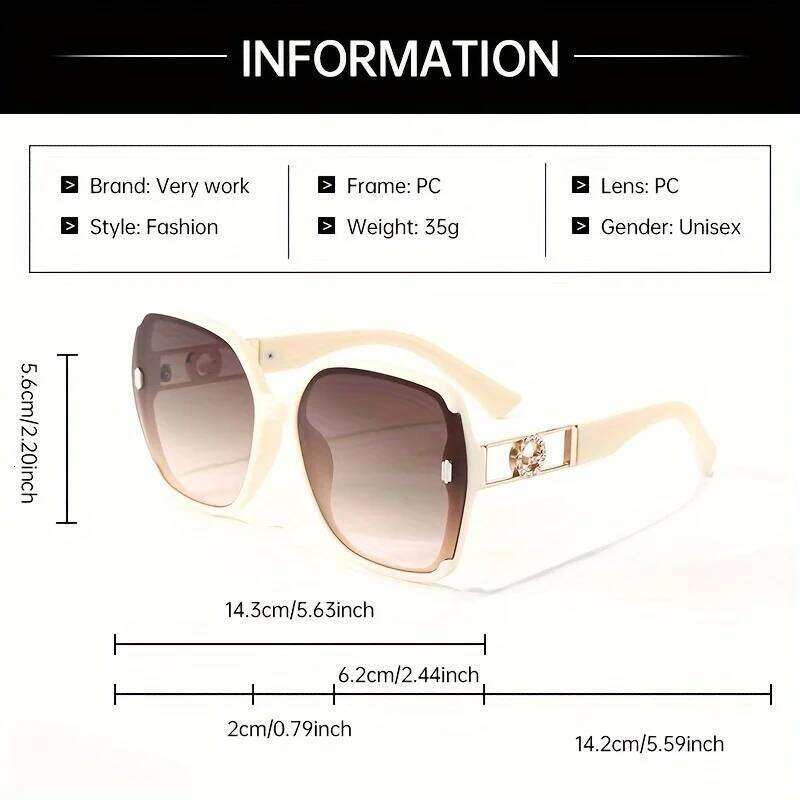 , women's classic retro square fashion glasses - UV-blocking high-end sunglasses, perfect gift choice 26Y0330