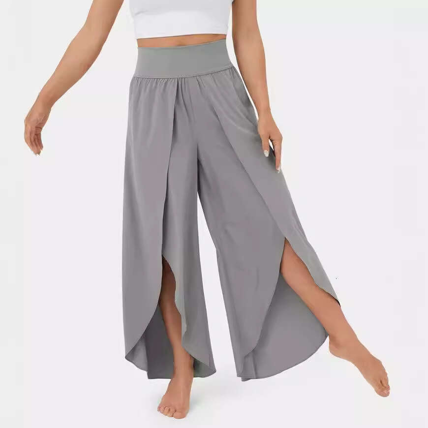 2026 Spring/Summer New Fashion Versatile Slimming High-Waisted High-Slit Long European and American Loose Casual Yoga Pants