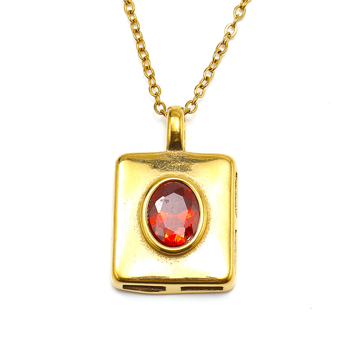 Designer luxury French-style -pired vintage oval zircon square pendant necklace for women, niche design, light luxury, elegant collarbone chain