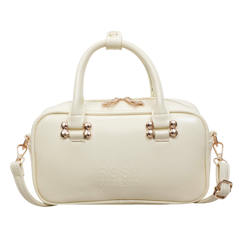 Spring fashion women's handbag tote 2026 new model solid color simple small square versatile shoulder crossbody bag