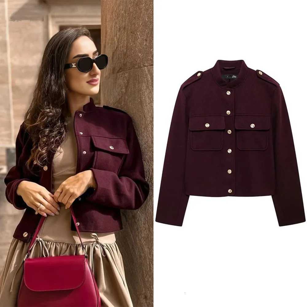 Womens Autumn Winter Jacket Casual Coats O-Neck Long Sleeves Pockets Buttons Single Breasted Women New Jackets Clothes FemaleT260328