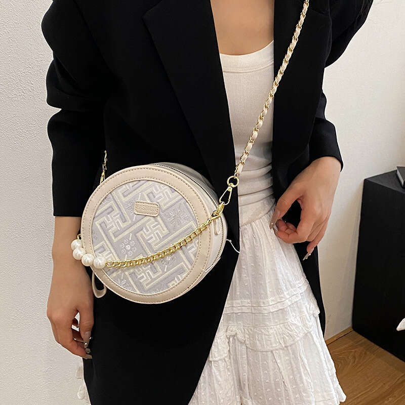 High-End Light Luxury Small Round For Women 2026 Spring Summer Versatile Stylish New Chinese Style Chain Shoulder Crossbody Bag Chinese Embroidery Fas