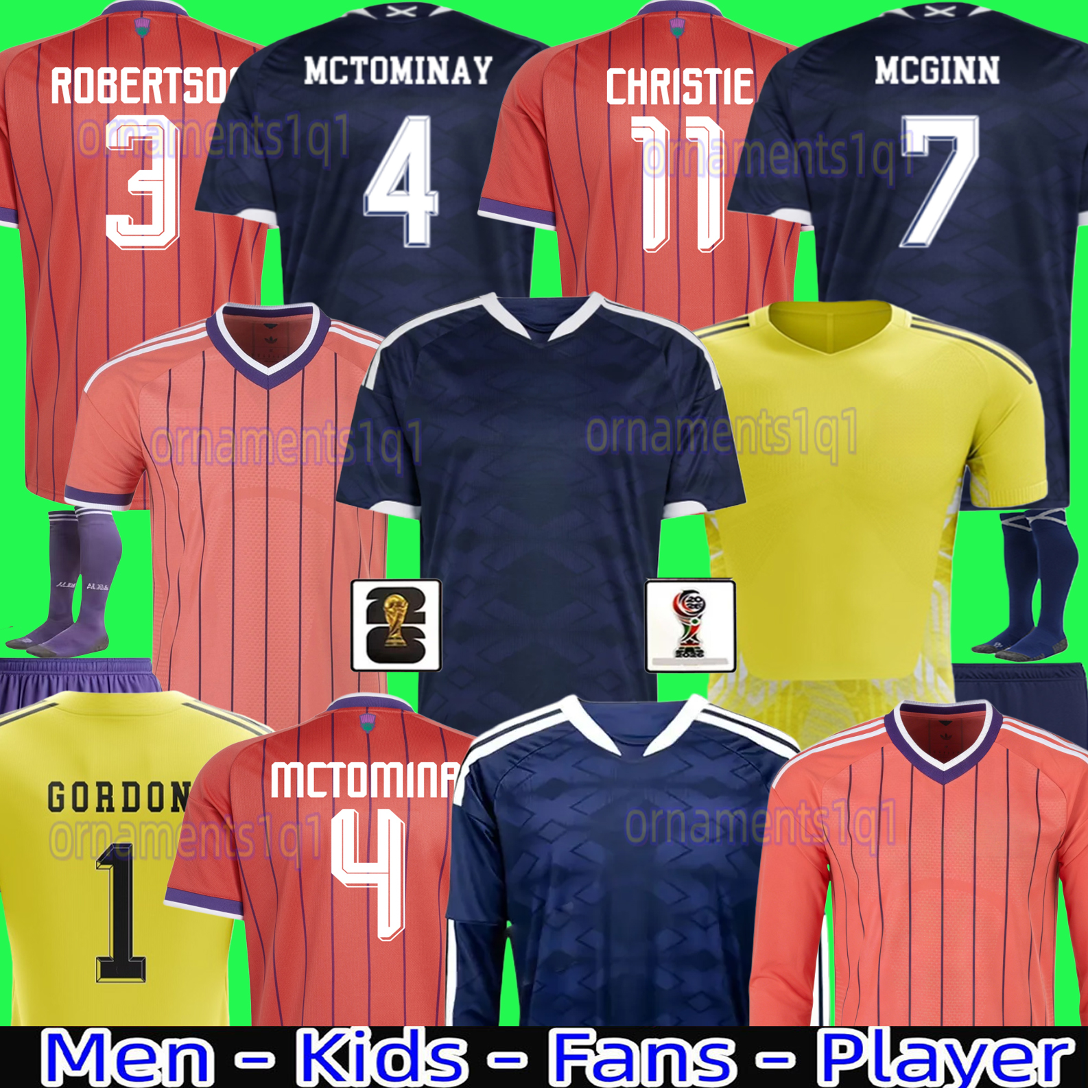 25 26 27 scotland football shirt Soccer Jerseys 2025 2026 ROBERTSON McTominay McGREGOR SHANKLAND MCGREGOR Homemaillot de Foot men kids kits unifrom pink WOMEN 150TH