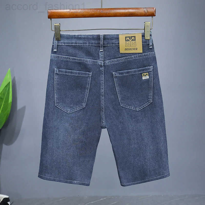 Washed Vintage New Mens Denim Shorts Thin Summer Straight Elasticity Men Short Jeans Fashion Label Bermuda Casual Short Pants H260330