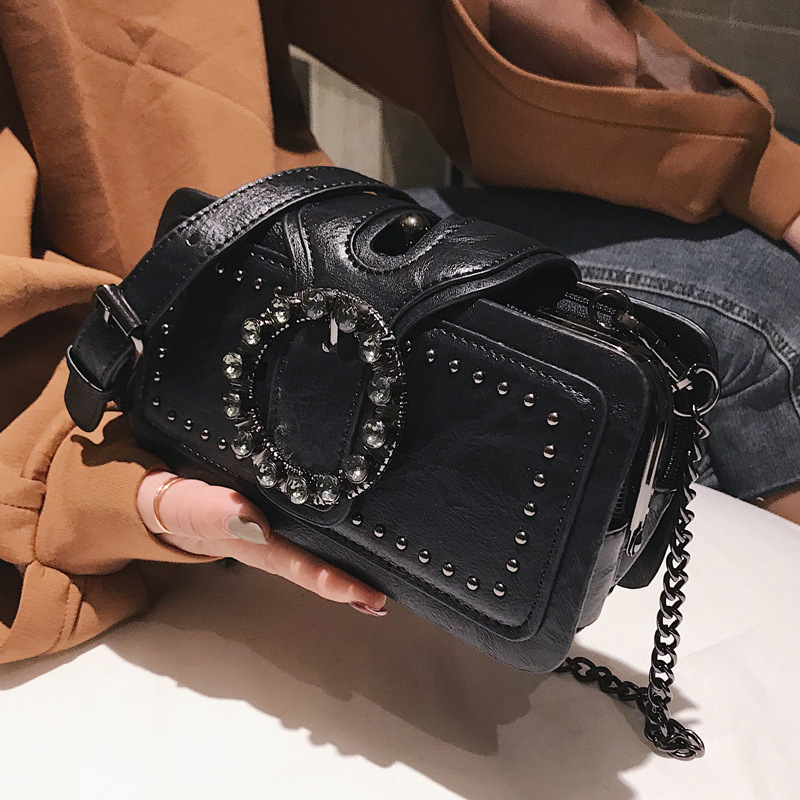 2026 New Trendy Fashion Vintage Chain Small Square Bag, Korean Style Single Shoulder Crossbody Bag for Women