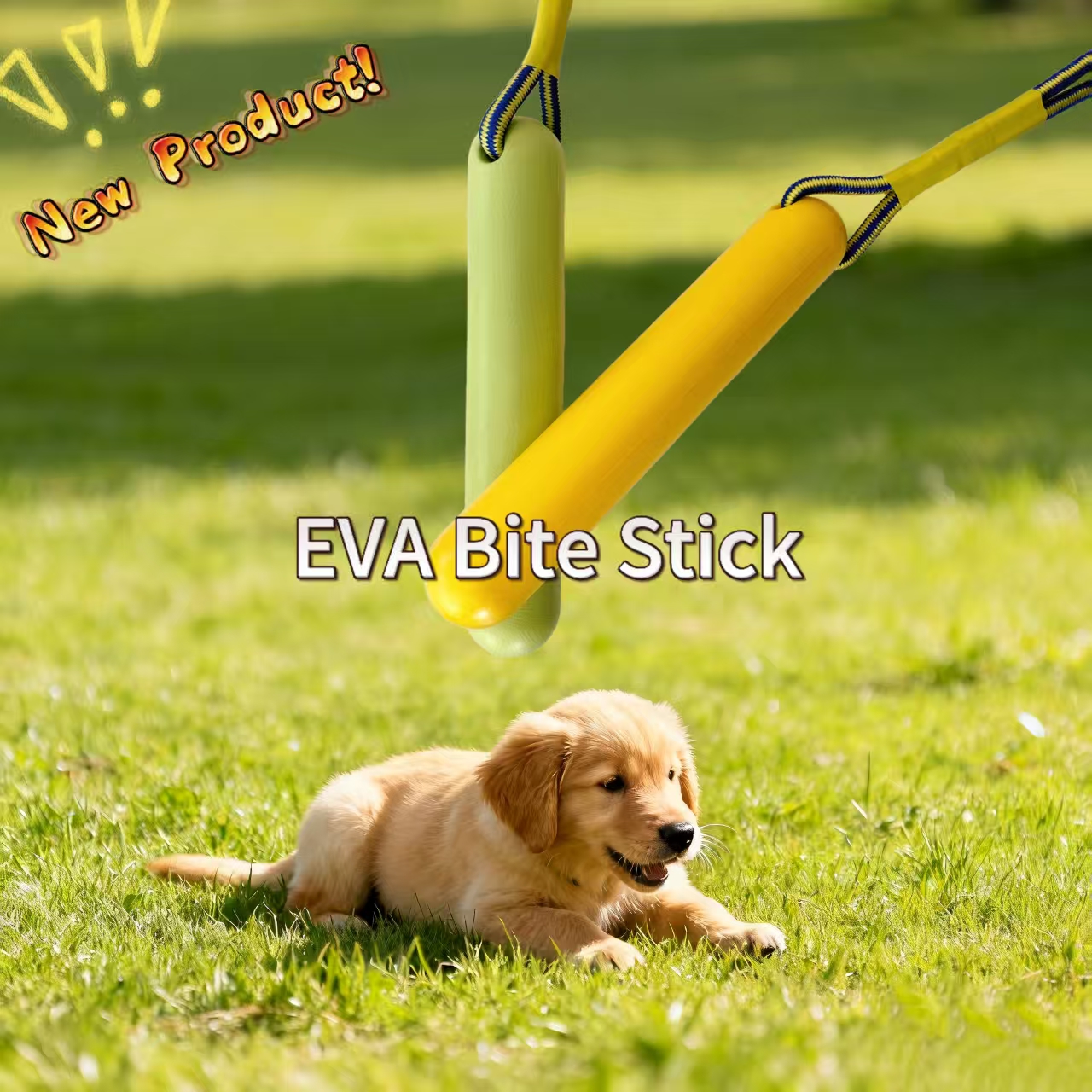 Smooth Surface Dog Chew Stick with Rope, Durable Teething Toy for Small Medium Large Dogs