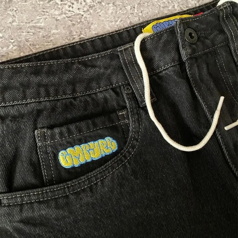 American Vintage Washed and Distressed Jeans High Street Casual Japanese Women Pants Y2k Loose Straight Fit Slim and Versatile 260327