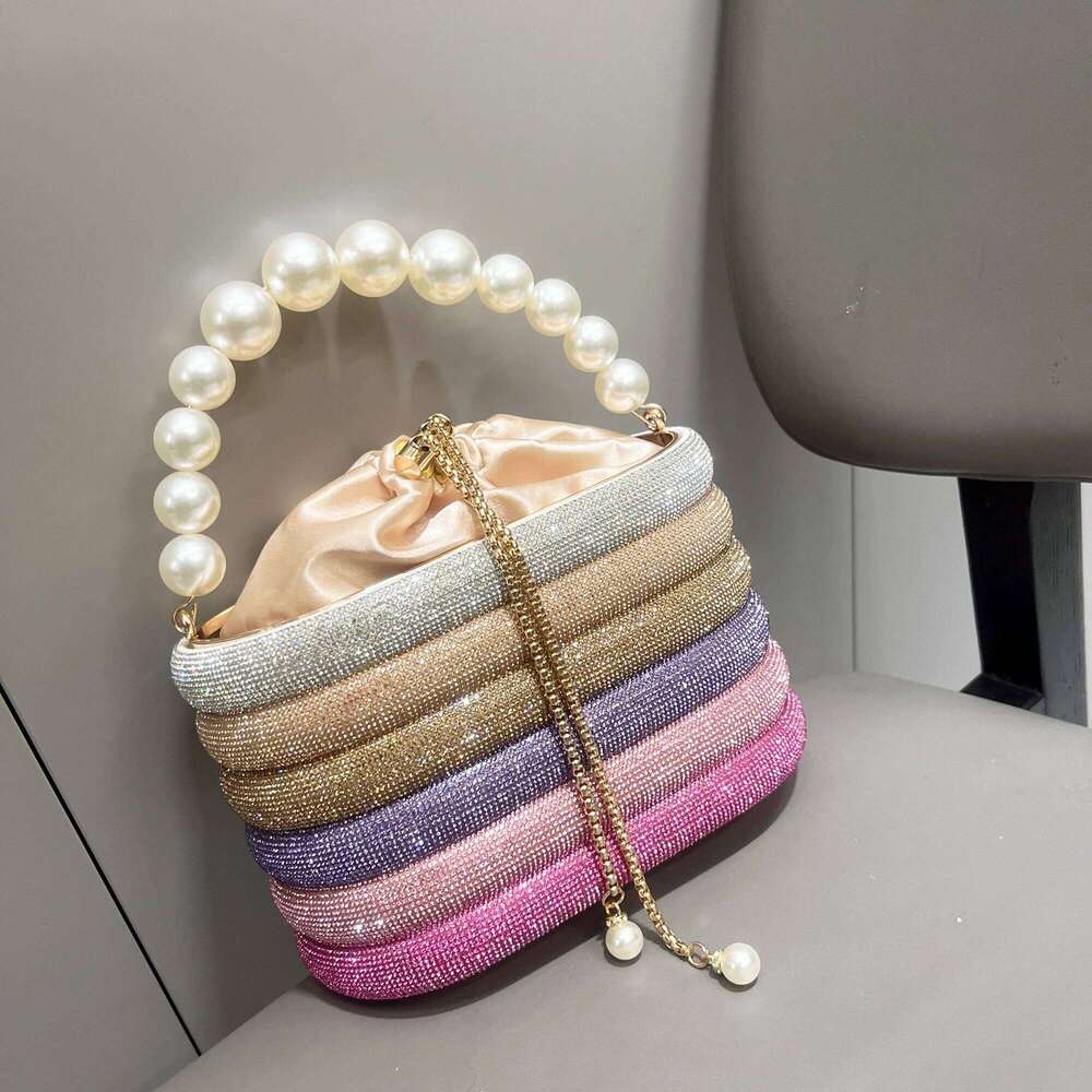 Handle Rhinestones Evening Clutch Bag Purses And Handbag Designer Shoulder Shiny Crystal Clutch Purse Bucket Bag