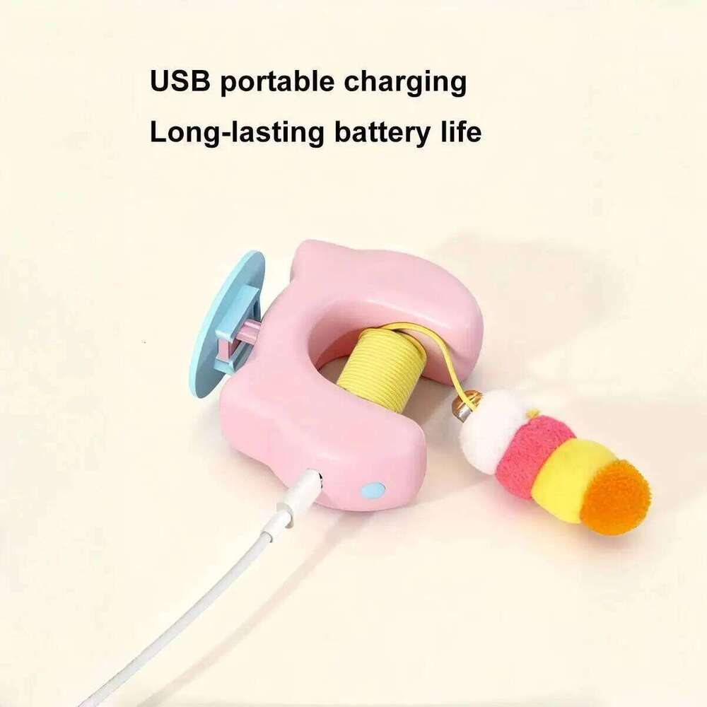 New Type Of Electric Cat with 2 Ropes Smart Hanging Door Auto Swing Feather Toy A Self-entertainment And Cat-teasing Wonder