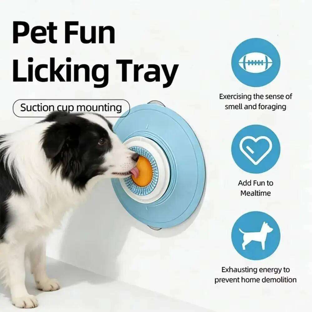 Pets Lick Tray Interactive Dog Toys Slow Feeder Food Dispenser For Puppy Training Enrichment Cat Feeding Crate Pet Supplies