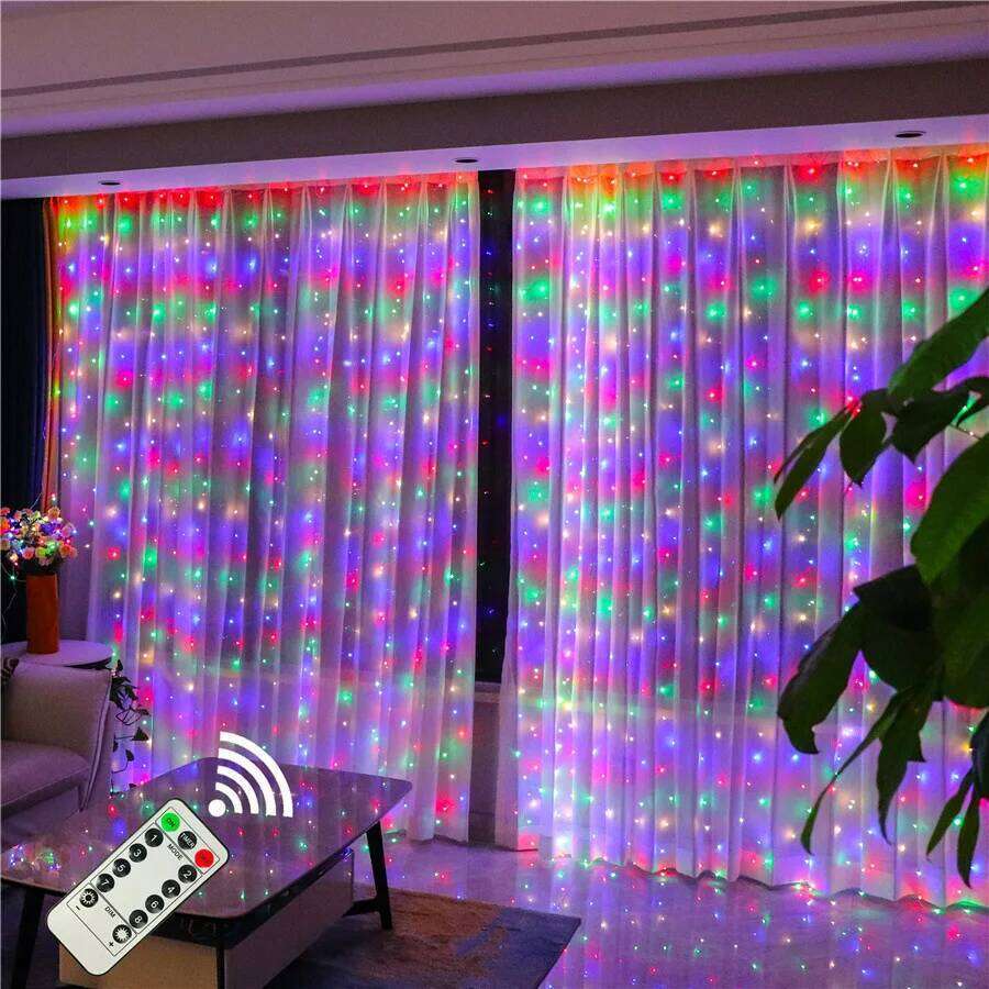 Curtain Lights Garland Merry Decorations For Home Christmas Ornaments Xmas Gifts Navidad 2025 New Year Decor
