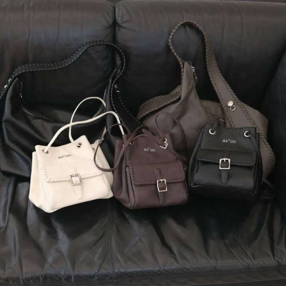 Versatile Pocket Drawstring Shoulder Strap Adjustable Crossbody Bag Women Minimalist Design Large Capacity Wear Resistant XIU LAI SI