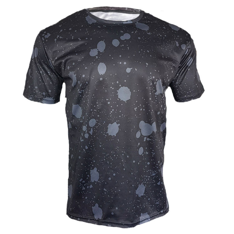 Modern Fashion Digital Printed Round Collar Tee for Males Comfortable Lightweight Fabric