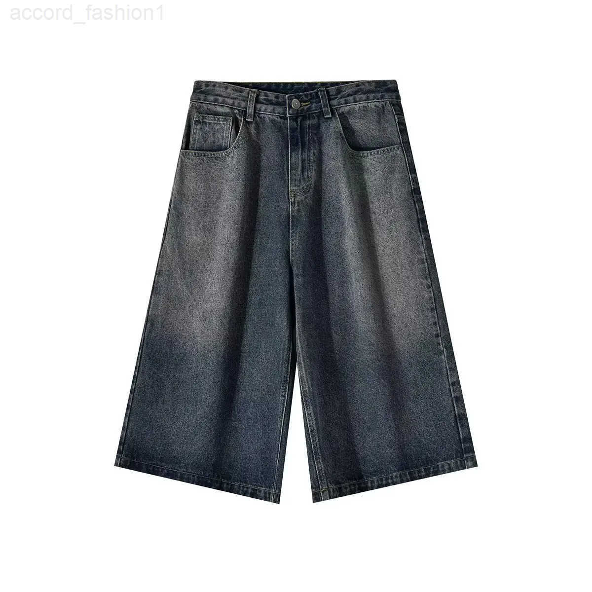 Wide-leg Seven-point Denim Shorts Mens 2025 Summer New High-end Fashion Brand Straight Casual Pants Man Jeans Y2k Clothes Baggy H260330