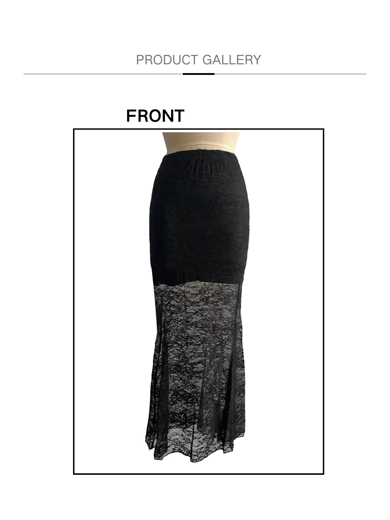 Skirts Lace Patchwork Long Skirts Woman Elastic High Waist Side Splits Hem Hot Girls Midnight Club Party Sexy Fashion Bottoms