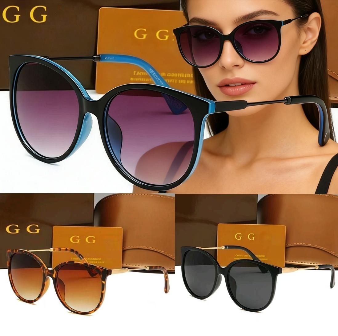 luxury Sunglases Designer Women Glasses For womens men GG Sunglases designer Retro Vintage Metal Frame Cat Eye Sun Glasses lunettes de soleil zonnebril 33