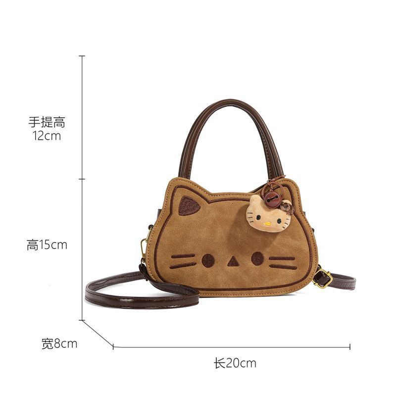 Cute Kitten Handbag for Women 2025 New Trendy Autumn Winter Fashion Cartoon Quirky Single Shoulder Crossbody Bag