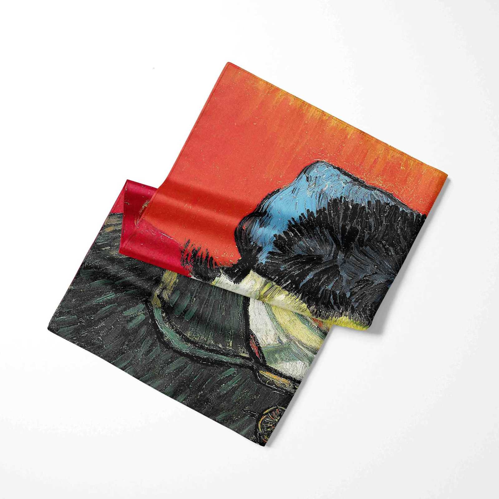 70CM 70CM Van Gogh Oil Printing Design Fashion Kerchief Floral Scarf with Wen Neckerchief Bufandas Fem Foard Shawl Wraps X260328