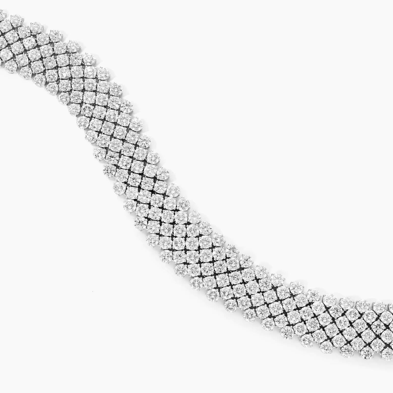 Diamond Cuff Bracelets with Round Cut Moissanite Diamond Bracelet For Every Place