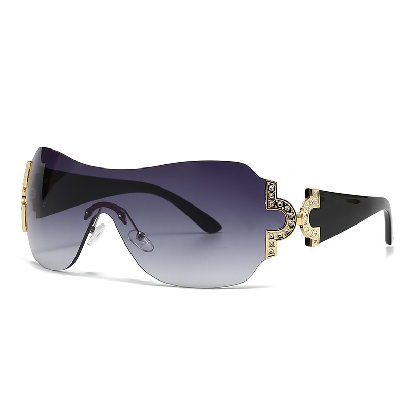 Luxury Brand Designer Sunglasses European And American Fashion New Frameless Women's Sunglasses Designer High-End Sunshade Sunglasses Street Styl