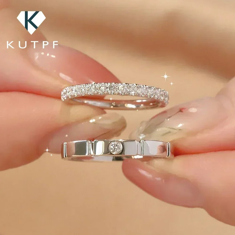 15/m Full Diamond Couple Ring Certified 100 925 Sterling Silver Engagement Ring Set Band For Women Men 260324