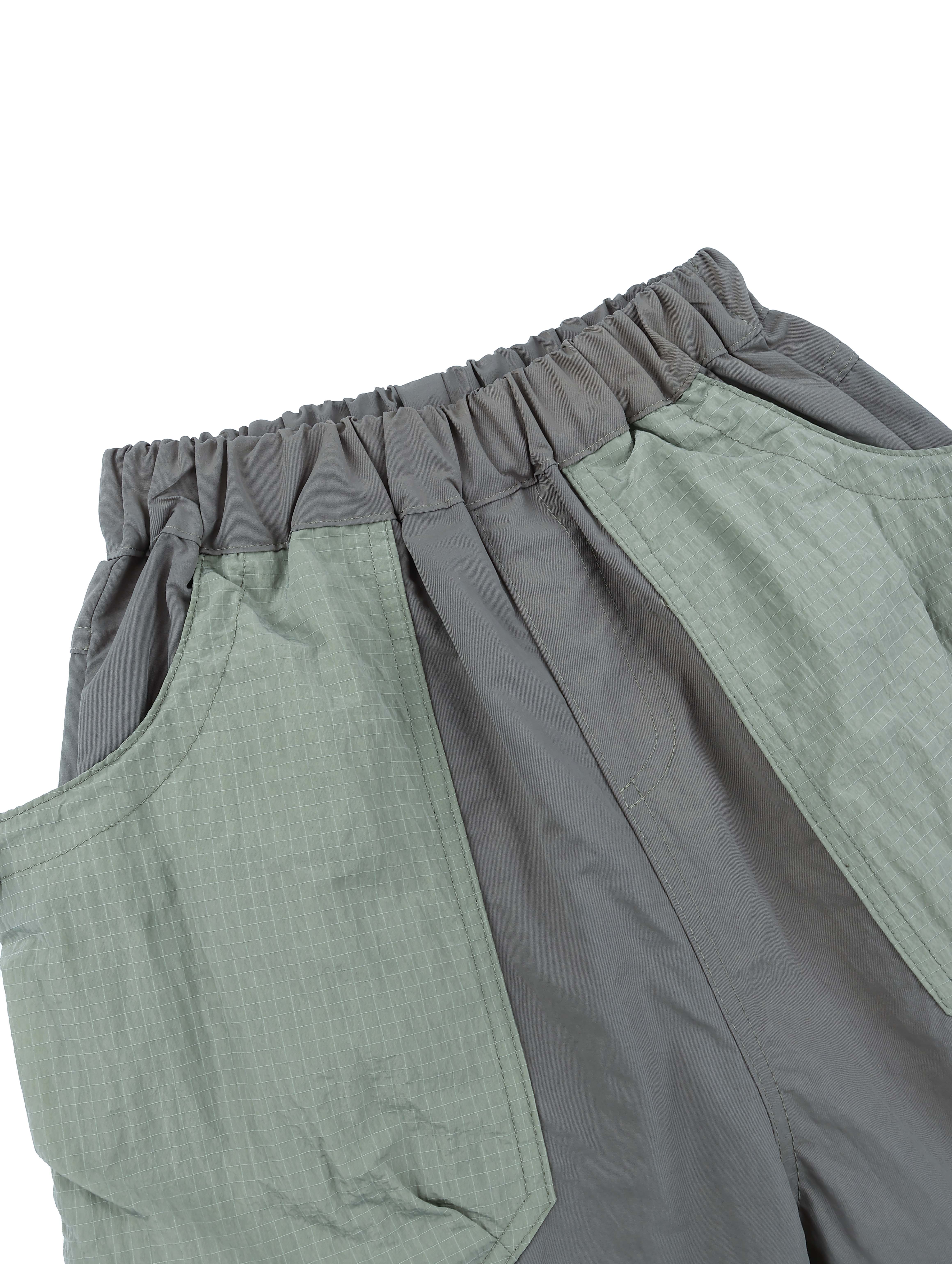 Shorts Kids Mountain Style Color Block Pocket Quick Dry Shorts Casual Elastic Waist Cargo Shorts 26DX3209