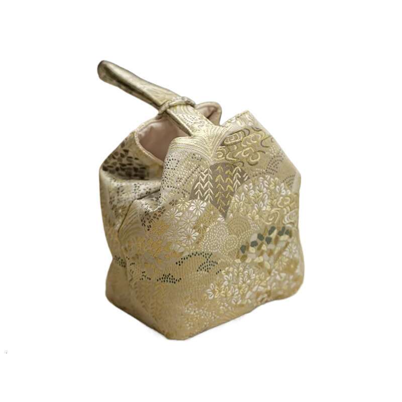Chinese Embroidery Brocade Fabric Cozies Antique Storage Kettle Cozy For Teapot Hand Travel Tea Set Bag Teaware Supplies Craft