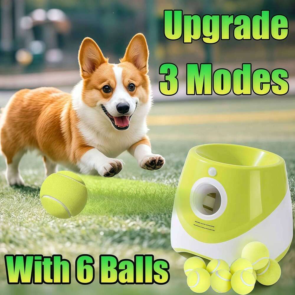 Dog Tennis Ball Launcher Dogs Chase Toys Automatic Machine Fun Interactive Catapult Throw Rechargable