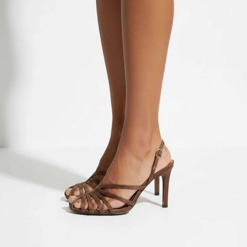Sexy Strappy High Heels Women Sandals Slingback Luxury Thin Strap Summer Party Shoes Elegant Wedding Dress Pumps Z260330