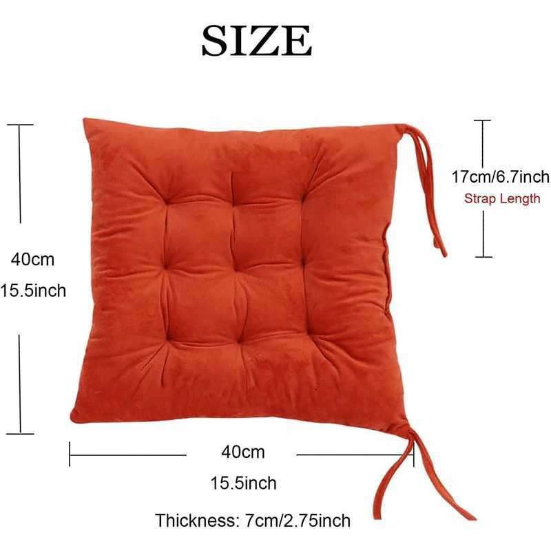 4pcs Crystal Velvet Chair Cushions with Ties40x40x7cmSoft Velvet Seat Pads for Kitchen Dining ChairsOfficeLiving Room Chairs H260330 - view 5