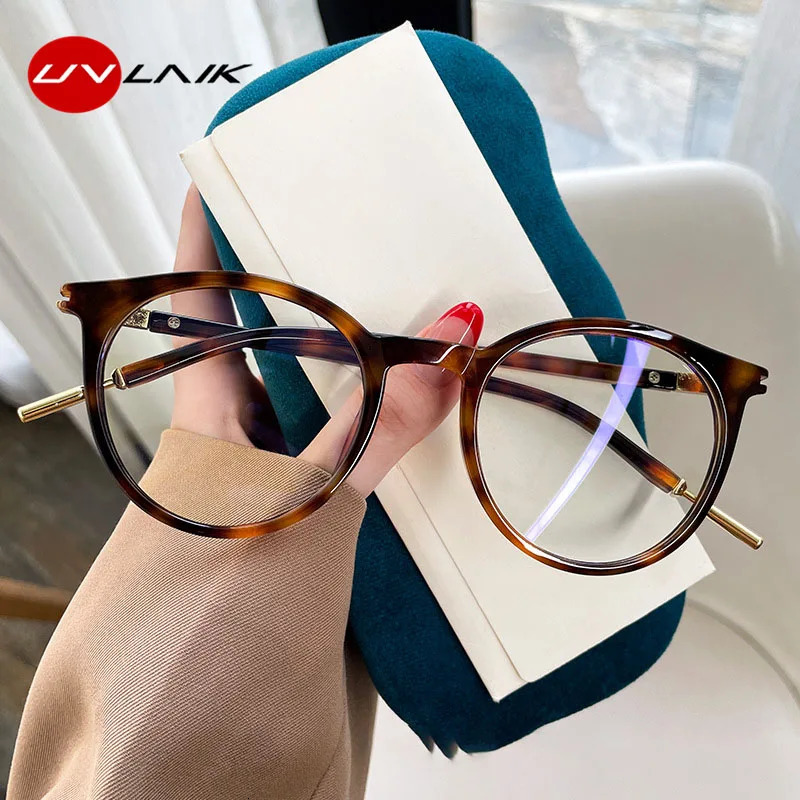 Fashion Round Myopia Optical Glasses Frame Women Vintage Large Eyeglasses Retro Anti Blue Light Computer Eyewear frames 260317