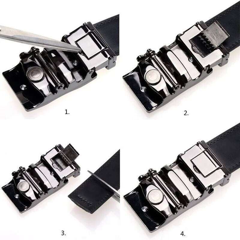 Automatic Buckle New Fashion Brand Dragon Leather Belts For Business Men Black Strap Waistband Chunjinqiuli