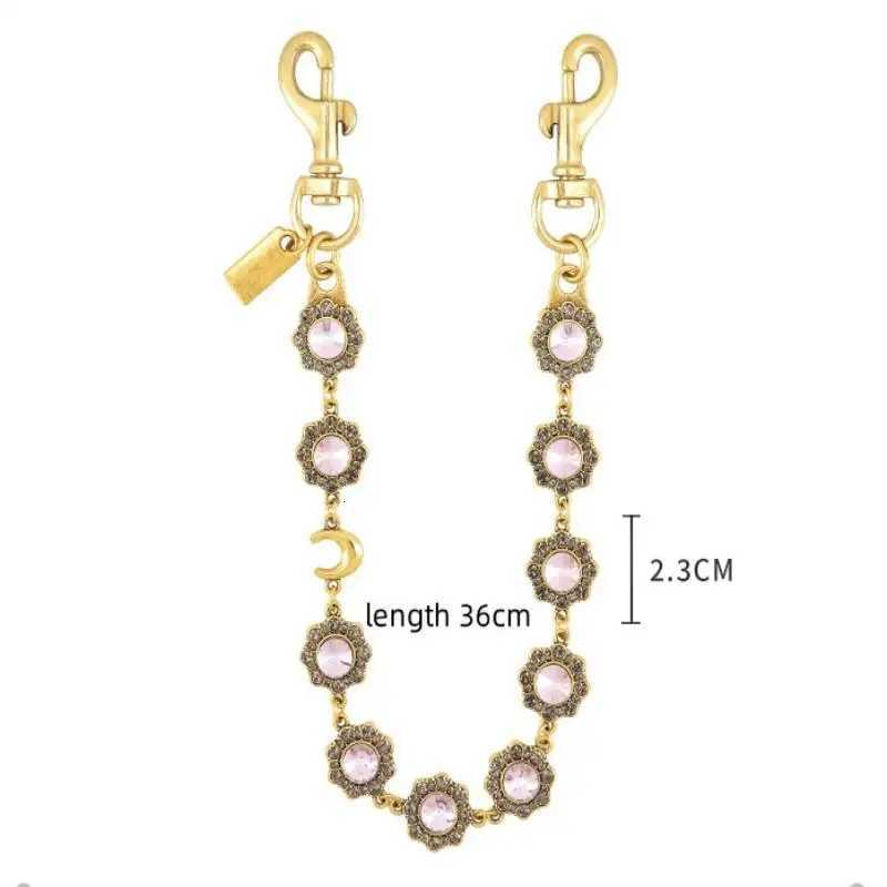Fashion Bag Charm Chain - DIY Decoration Chains with Flowers Short Gold Chains for Bags Purses Clutches Handbags Z260330
