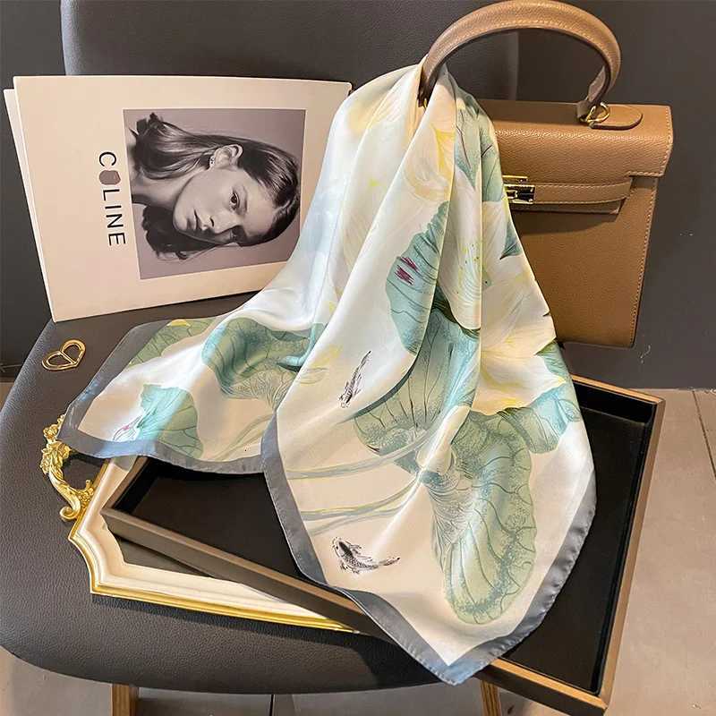 Design Square Scarves Wen Cashew nut flower Luxury scarf Popar Style 70X70CM Beach Kerchief The Four Seasons Silk Hijab X260328