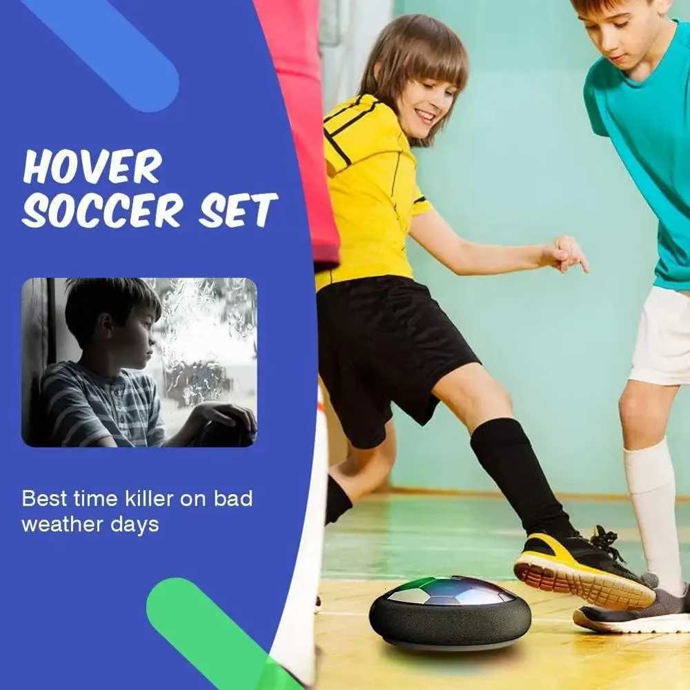 Electric Soccer Ball Hover Soccer Ball LED Light Projector Suspended Football Toys Gliding Air Cushion Floating Foam Kids GiftsT260330